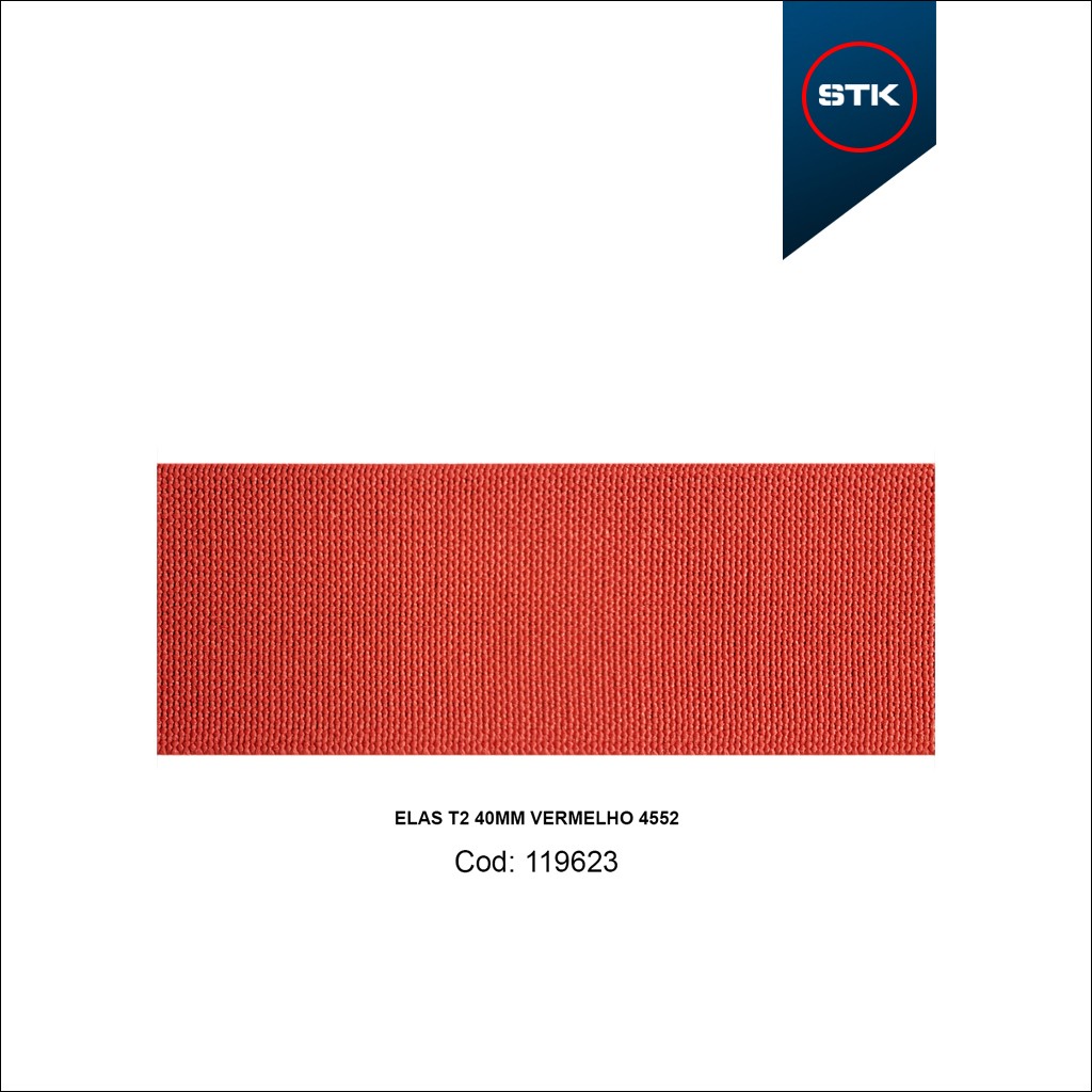 ELÁSTICO STK 187 T2 40MM VERMELHO 4552