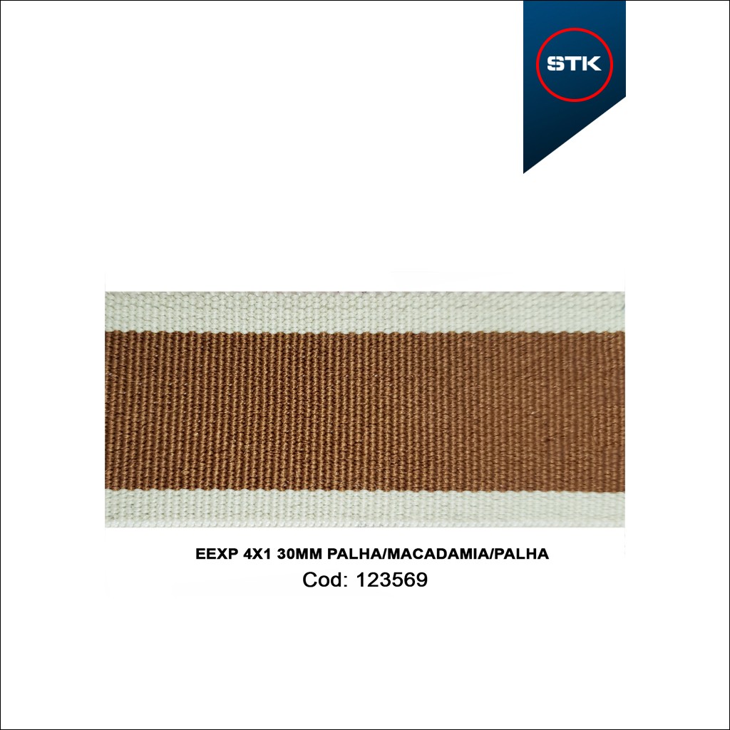 ELÁSTICO STK 592 EXPORTAÇÃO 4X1 30MM PALHA / MACADAMIA / PALHA