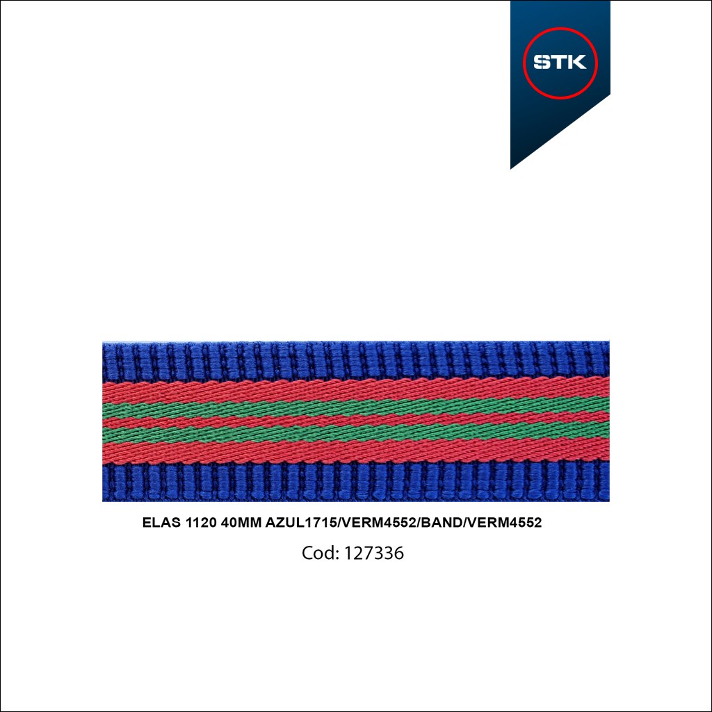 ELÁSTICO STK 1122 40MM AZUL 1715 / VERM4552 / BAND / VERM4552