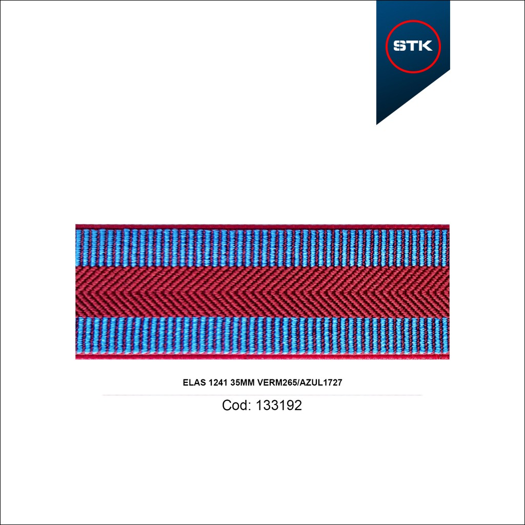 ELÁSTICO STK 1241 35MM VERM265 / AZUL1727