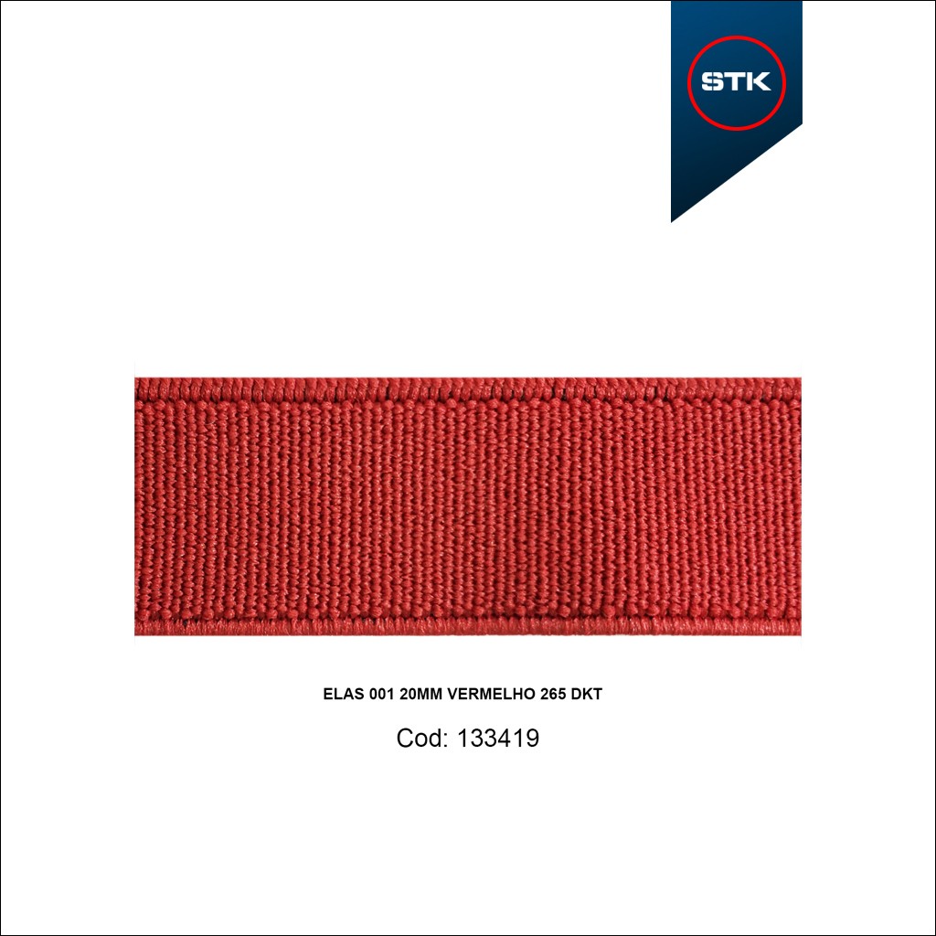 ELÁSTICO STK 168 001 20MM VERMELHO 265