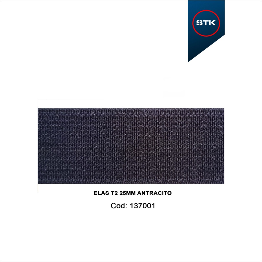 ELÁSTICO STK 187 T2 25MM ANTRACITO